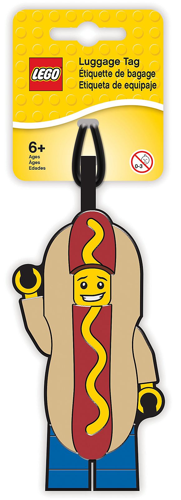 LEGO Hot Dog Guy Luggage Tag