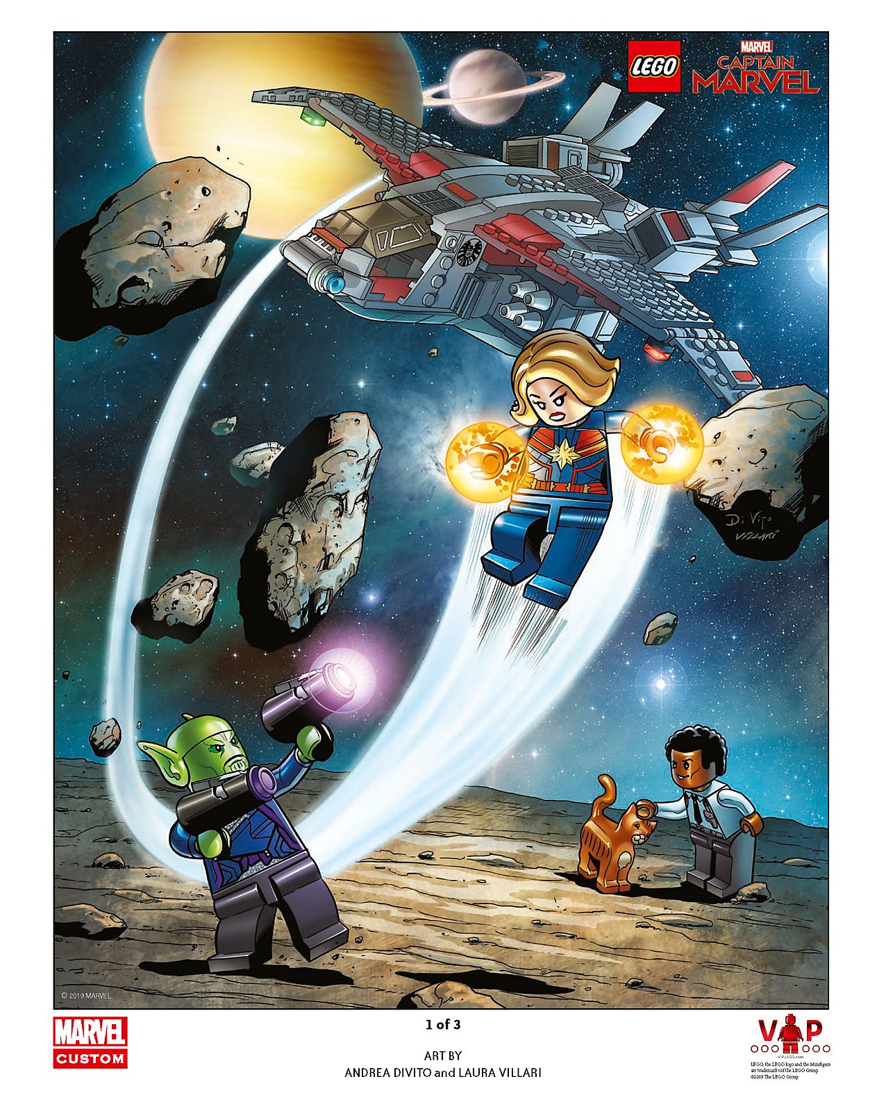 LEGO Captain Marvel Art Print