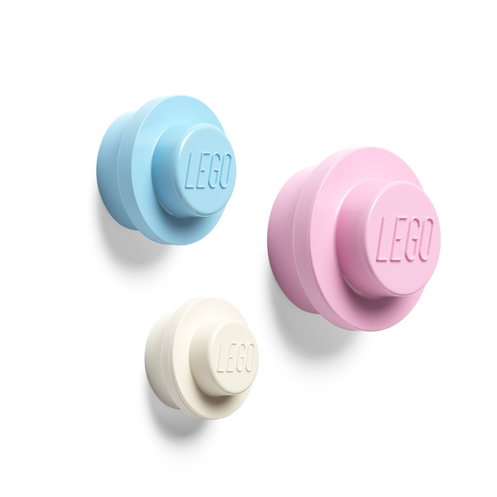 LEGO Wall Hanger Set (Pink/Light Blue/White)