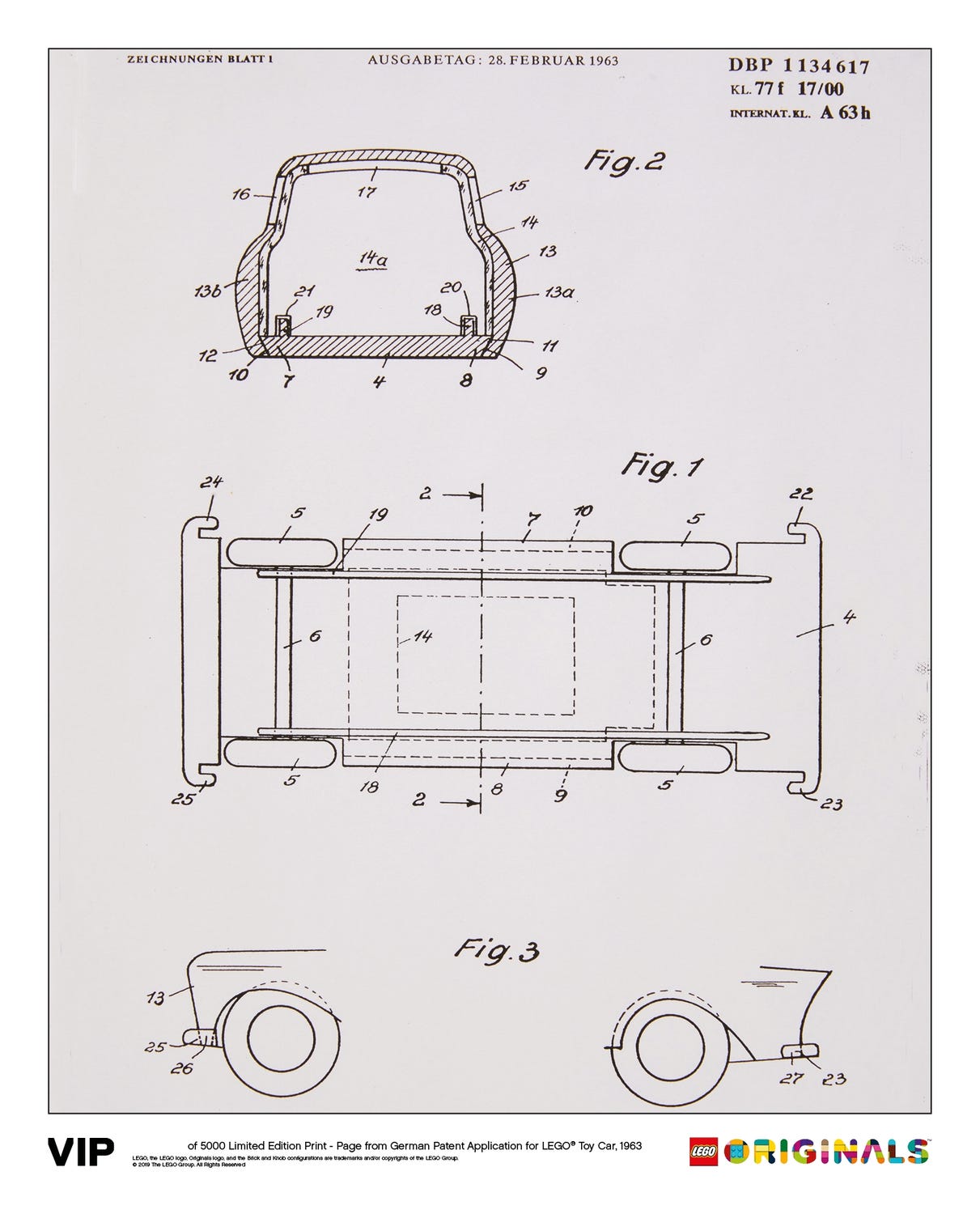 German Patent LEGO Toy Car 1963