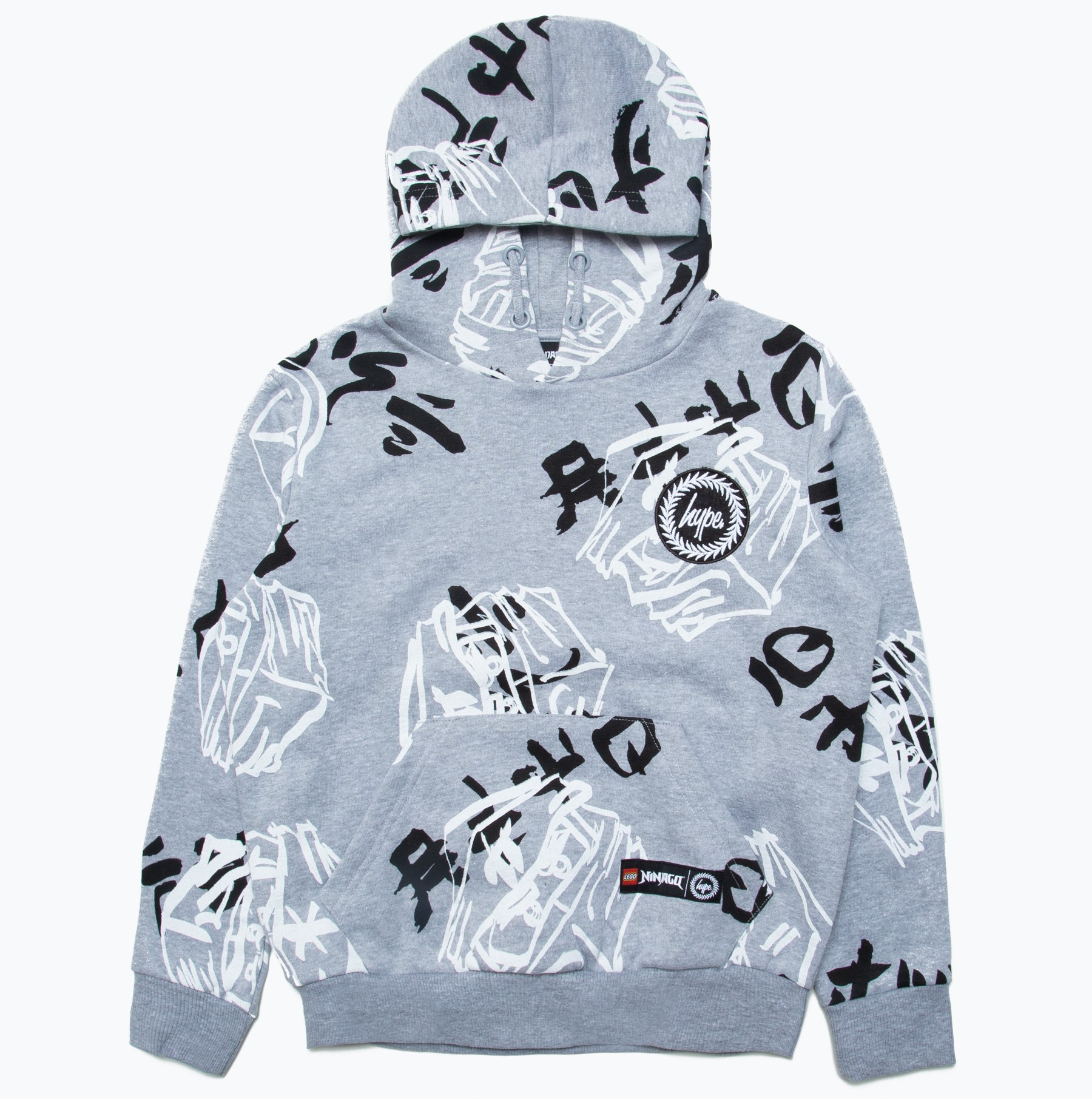 LEGO HYPE X LEGO NINJAGO Grey Just Hype Faces Pullover Hoodie