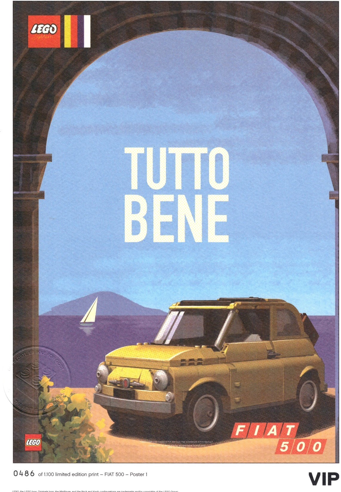 LEGO 5006303 Fiat Art Print: "Tutto Bene"