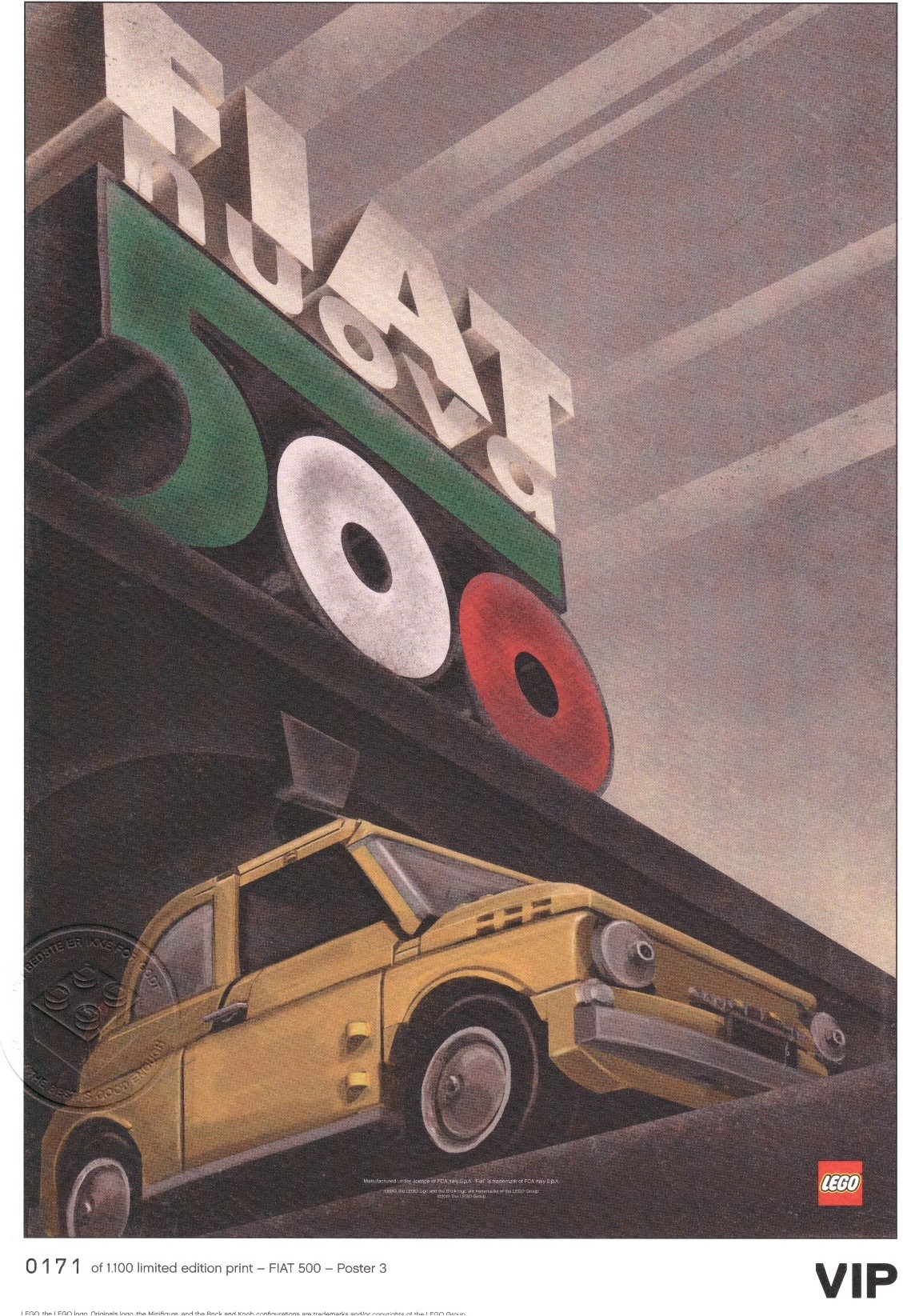 LEGO Fiat Art Print: "Nuova Italia"