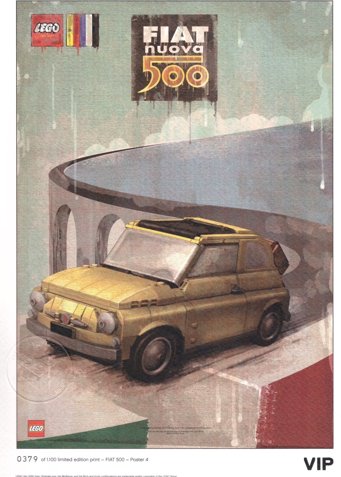 LEGO Fiat Art Print: "Rome"