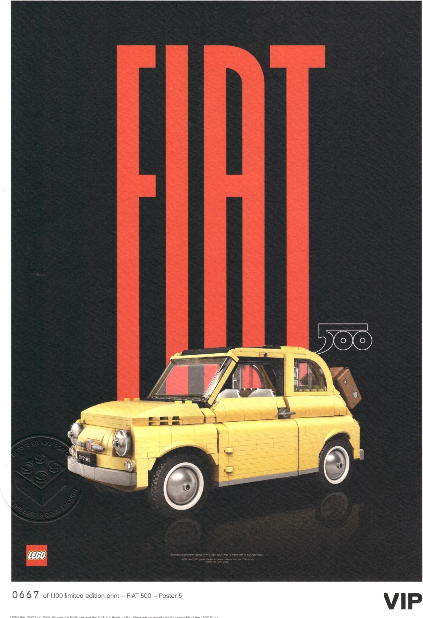 LEGO Fiat Art Print: "Modern"