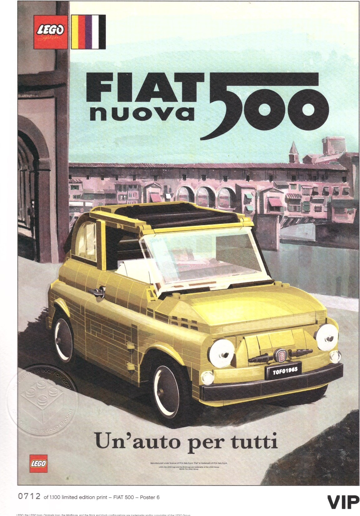 LEGO Fiat Art Print: "Florentine"