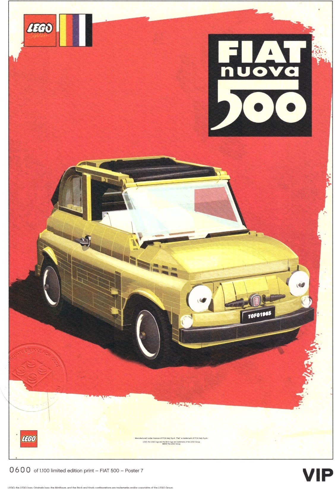 LEGO Fiat Art Print: "Nuova Russo"