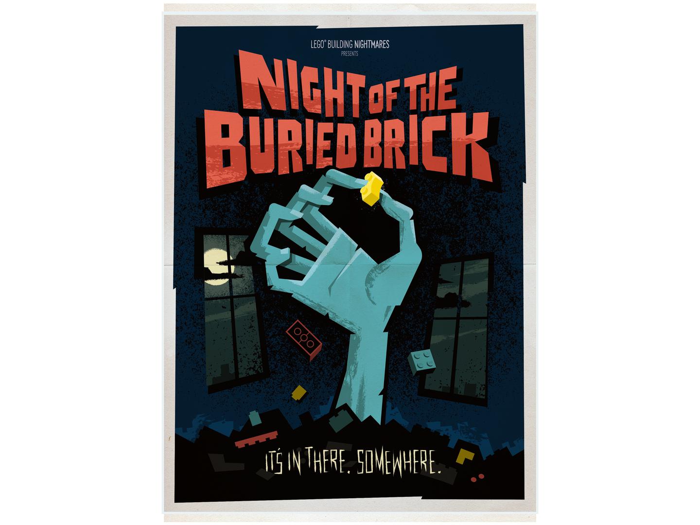 Night of the Buried Brick Halloween Poster