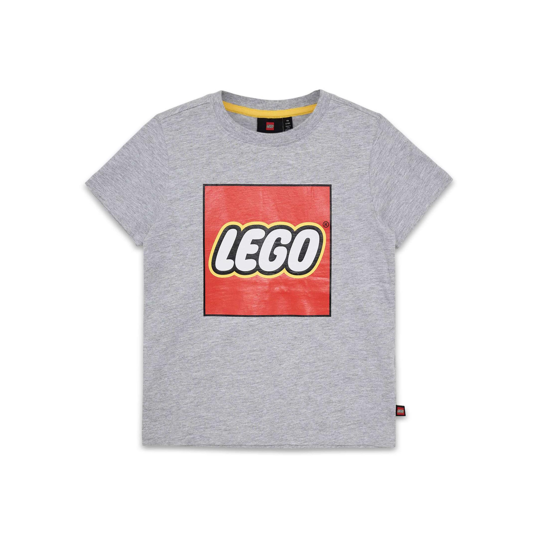 LEGO Kids' Short Sleeve Logo T-Shirt – Gray Mélange