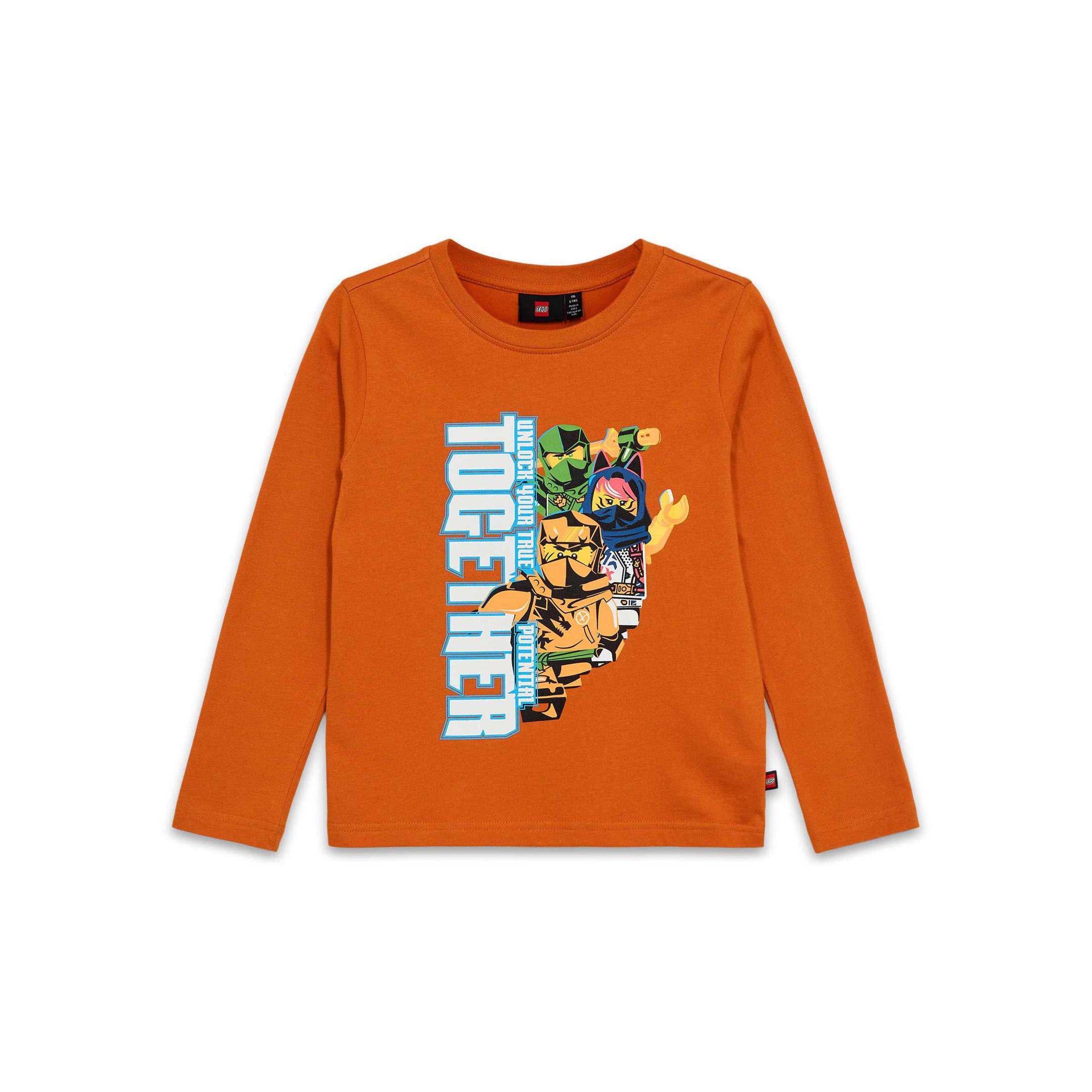 Main image of LEGO Ninjago Long-Sleeve T-Shirt – Dark Orange (5009134-1)