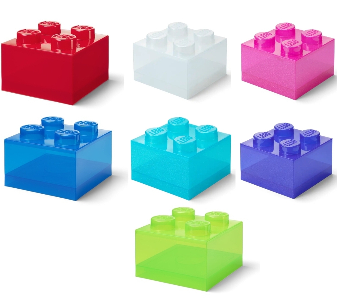 LEGO Brick Shaped Storage Box 2 x 2