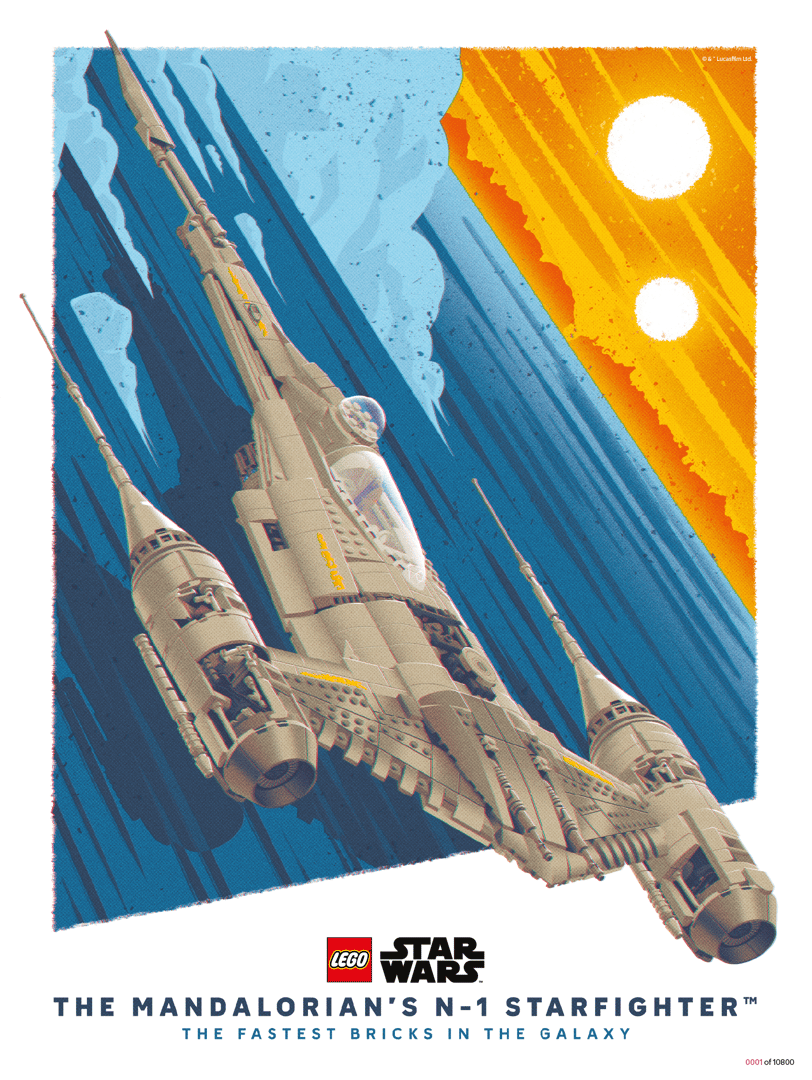 LEGO set 5010827-1 The Mandalorian's N-1 Starfighter Poster by Joe Hogan - Image 1