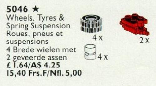 Main image of LEGO Hub, Tire and Wheel Suspension (5046-1)