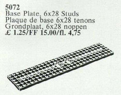 Main image of LEGO Wagonplate, 6 x 28 Studs (5072-1)