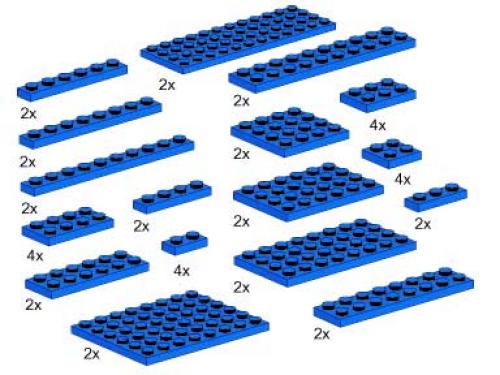 LEGO Plates, Blue