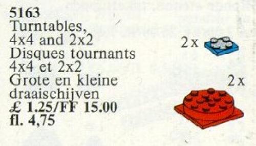 LEGO Turntables, 4 x 4 and 2 x 2