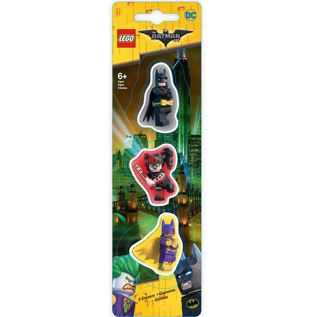 LEGO The LEGO Batman Movie: 3 Eraser Set