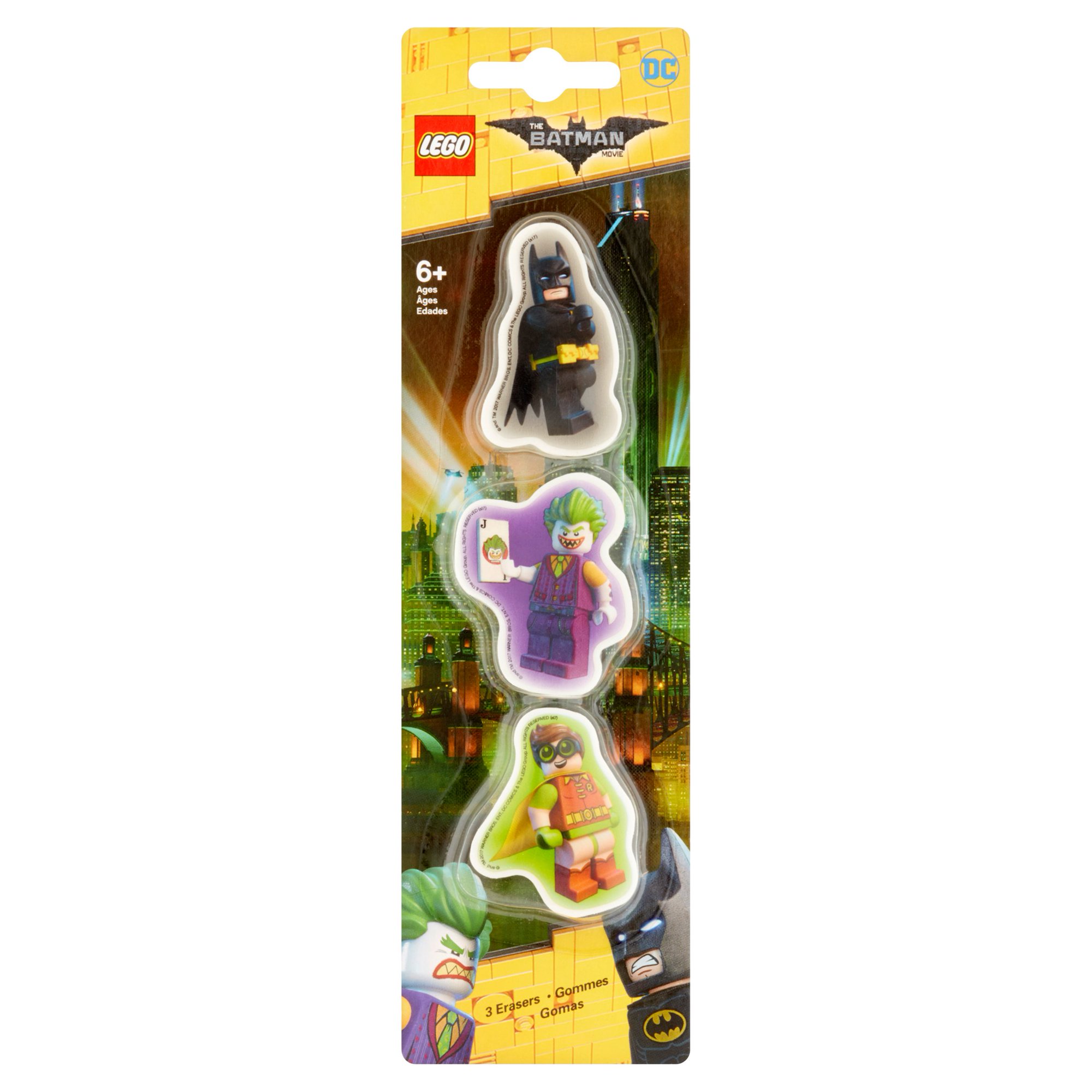LEGO The LEGO Batman Movie: 3 Eraser Set