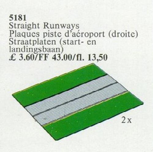 Main image of LEGO Runways, Straight (Airport) (5181-1)