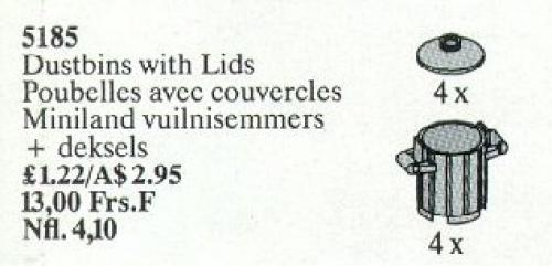 LEGO Dustbins with Lids