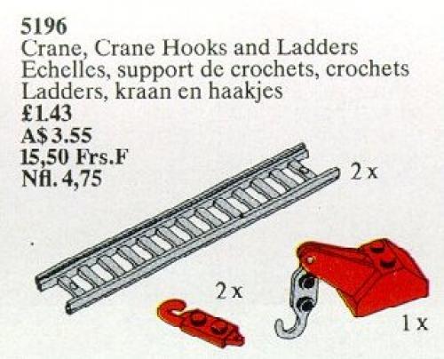 LEGO Crane, Crane Hooks and Ladders
