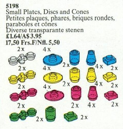 Main image of LEGO Small Plates, Disks and Cones (5198-1)