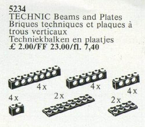LEGO TECHNIC Beams and Plates {black}