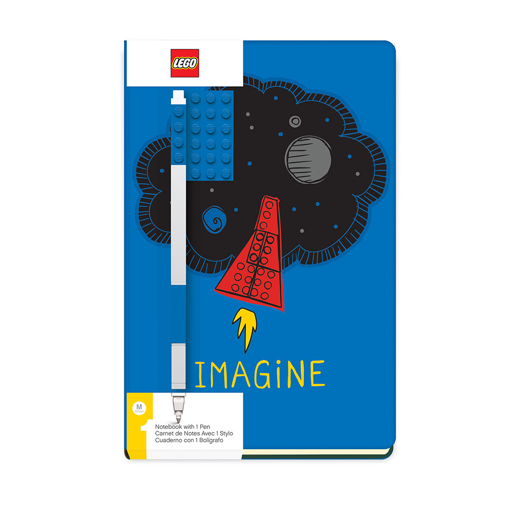 LEGO Notebook with 1 Pen: Imagine