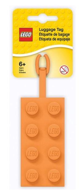 LEGO Orange Brick Luggage Tag