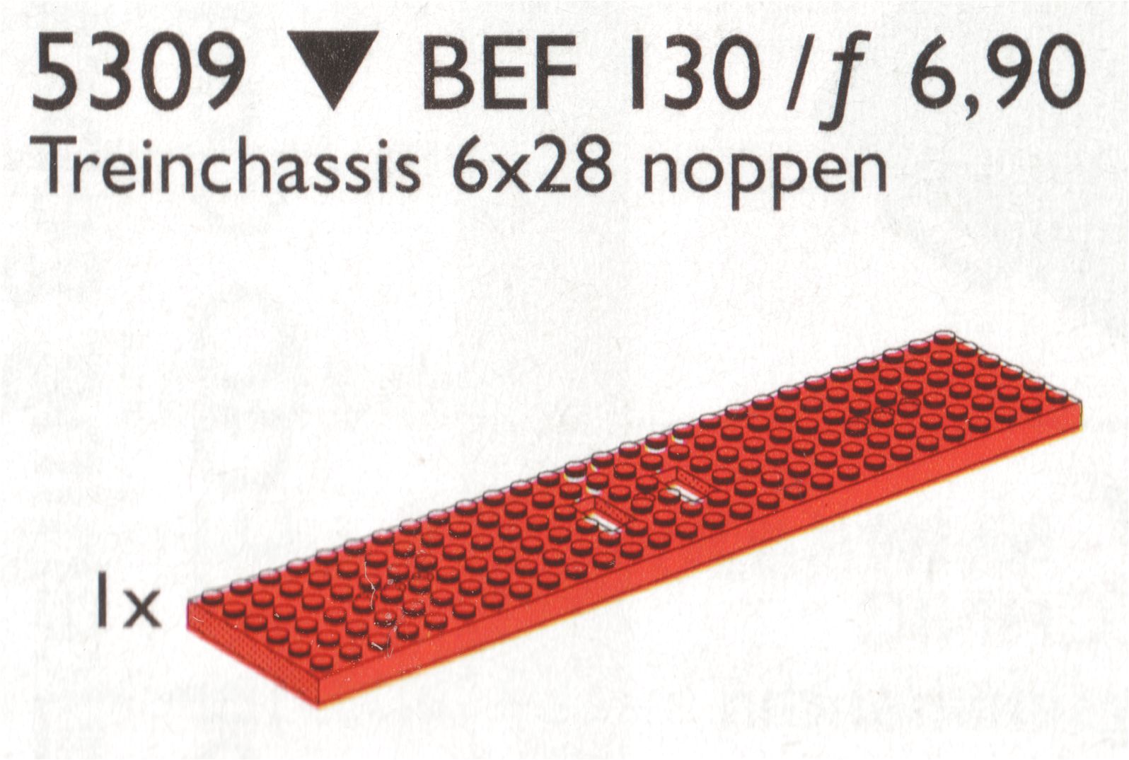 Main image of LEGO Wagon Plate, Red (6 x 28) (5309-1)