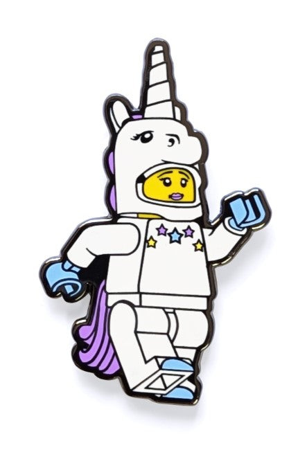 LEGO Unicorn Girl Snap Button