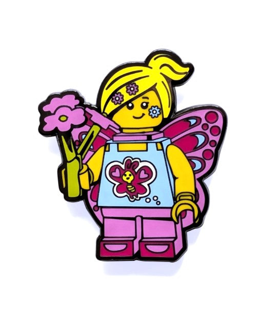 LEGO Butterfly Girl Snap Button