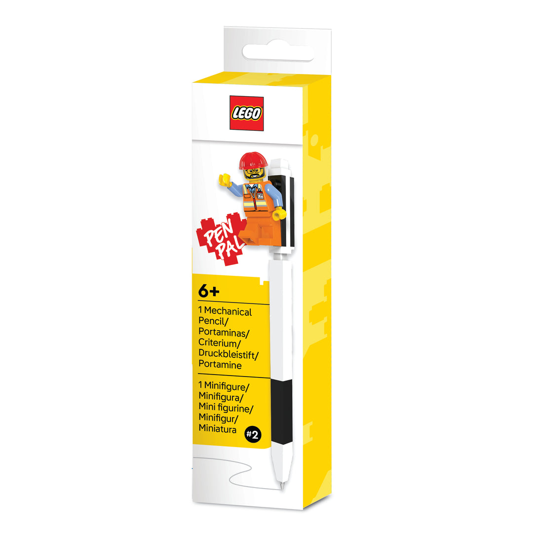 Pen Pal Mechanical Pencil with Construction Worker Minifigure