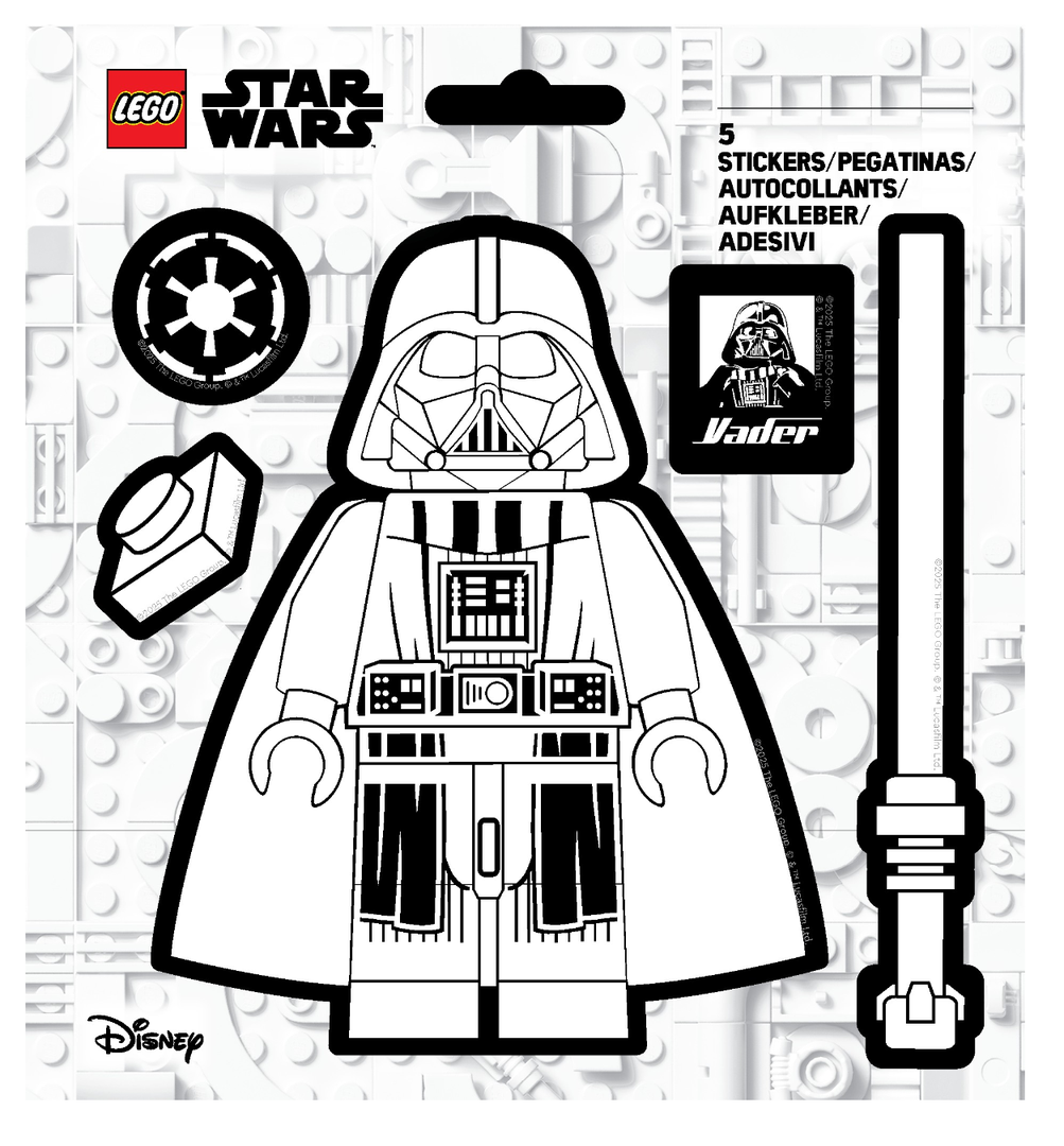 LEGO set 53750-1 Star Wars Darth Vader Black and White Stickers - Image 1