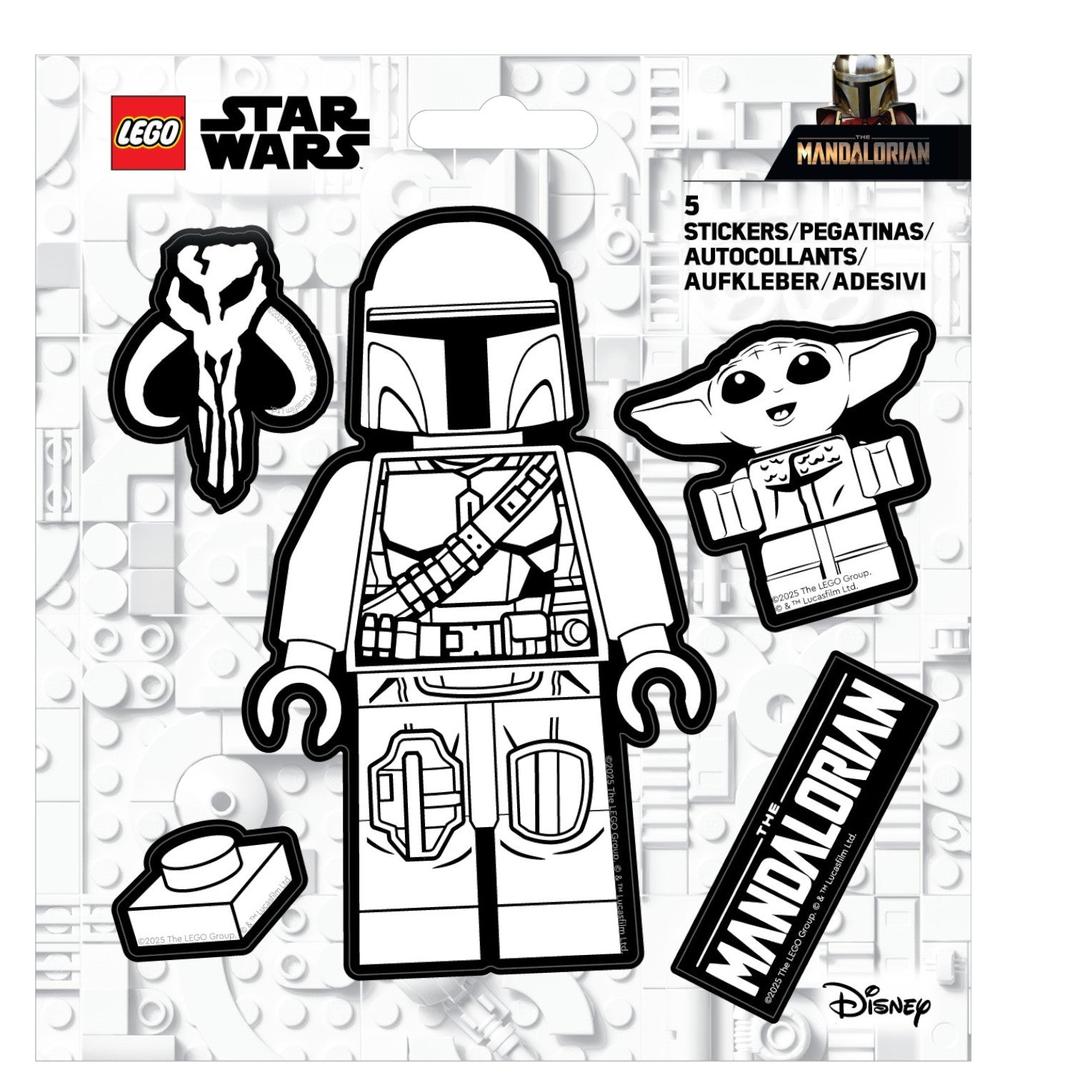 LEGO set 53755-1 Star Wars The Mandalorian The Mandalorian Black and White Stickers - Image 1