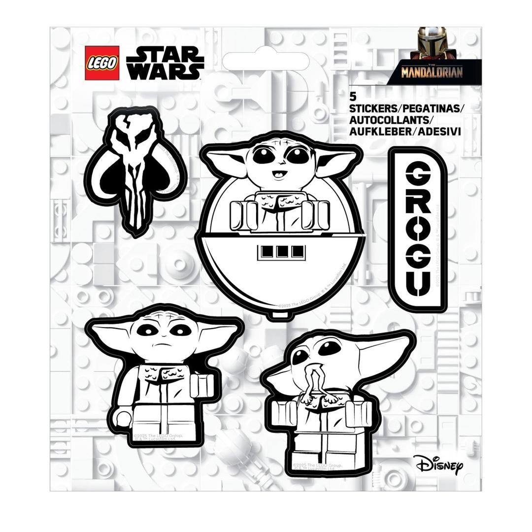 LEGO set 53756-1 Star Wars The Mandalorian Grogu Black and White Stickers - Image 1