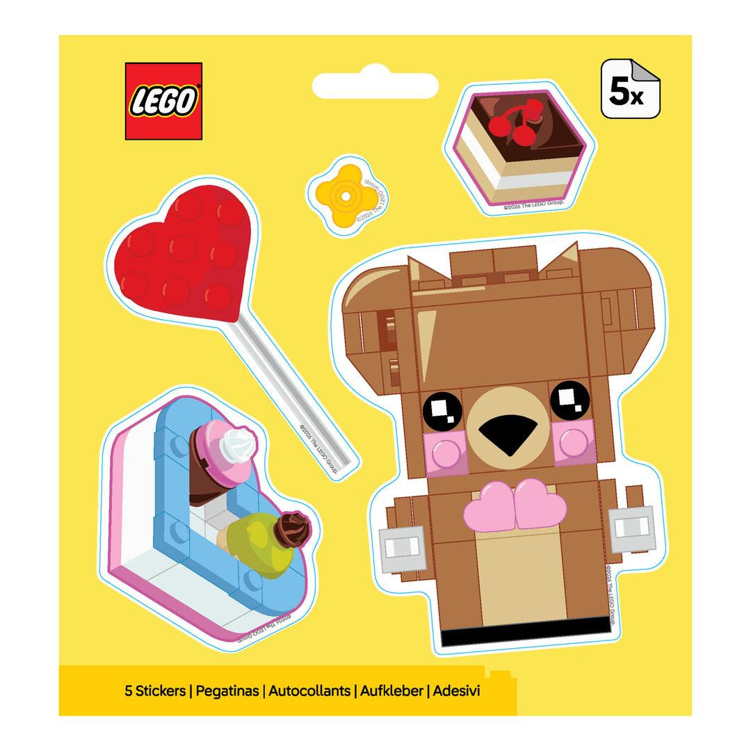 LEGO Valentine Bear Stickers