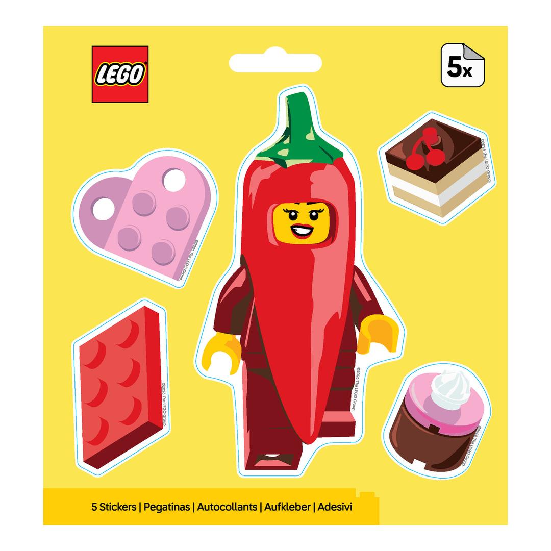 LEGO Valentine Chili Stickers