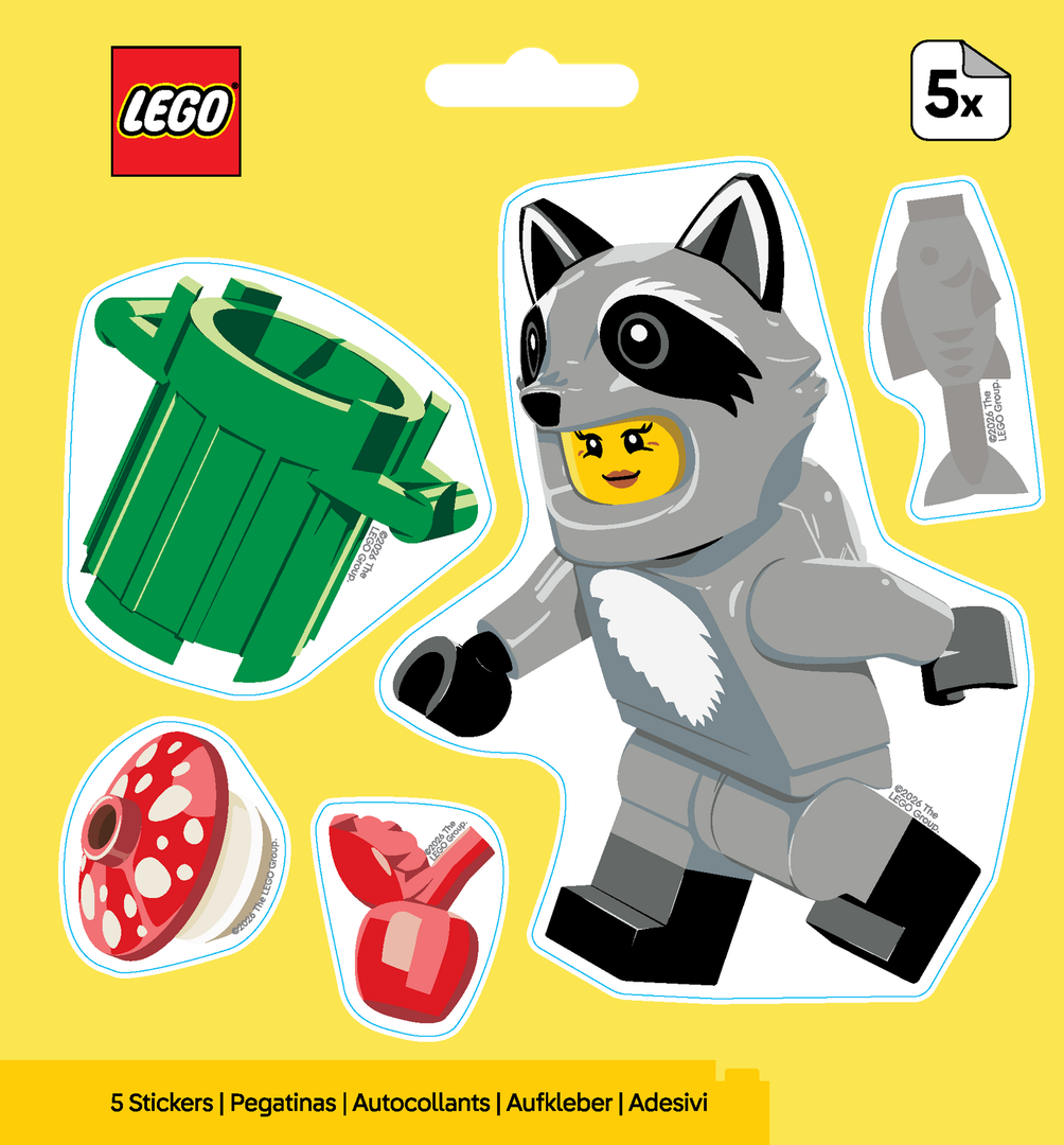 LEGO set 53825-1 Raccoon Costume Fan Stickers - Image 1