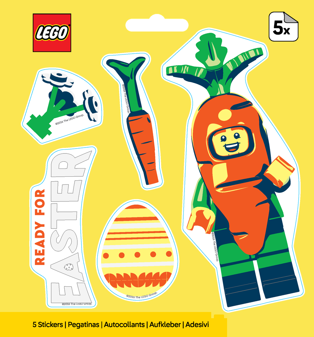 LEGO set 53838-1 Easter Carrot Suit Guy Stickers - Image 1