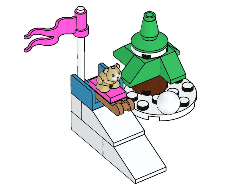LEGO Hamster Sled