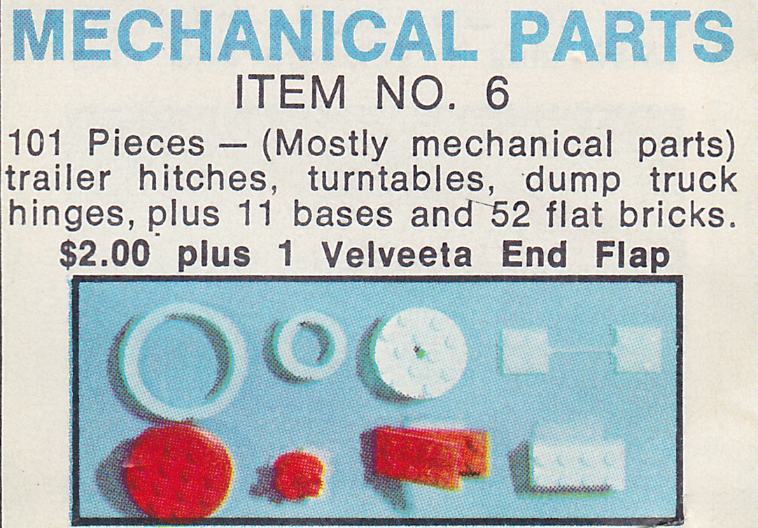 Main image of LEGO Velveeta Set No. 6 Mechanical Parts (6-1)