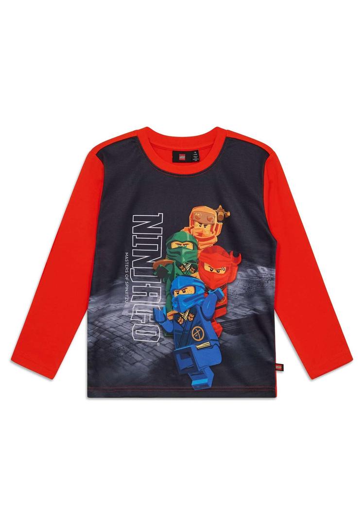 Ninjago Masters of Spinjitzu Long Sleeve T-Shirt - Red (6011011247349-1)