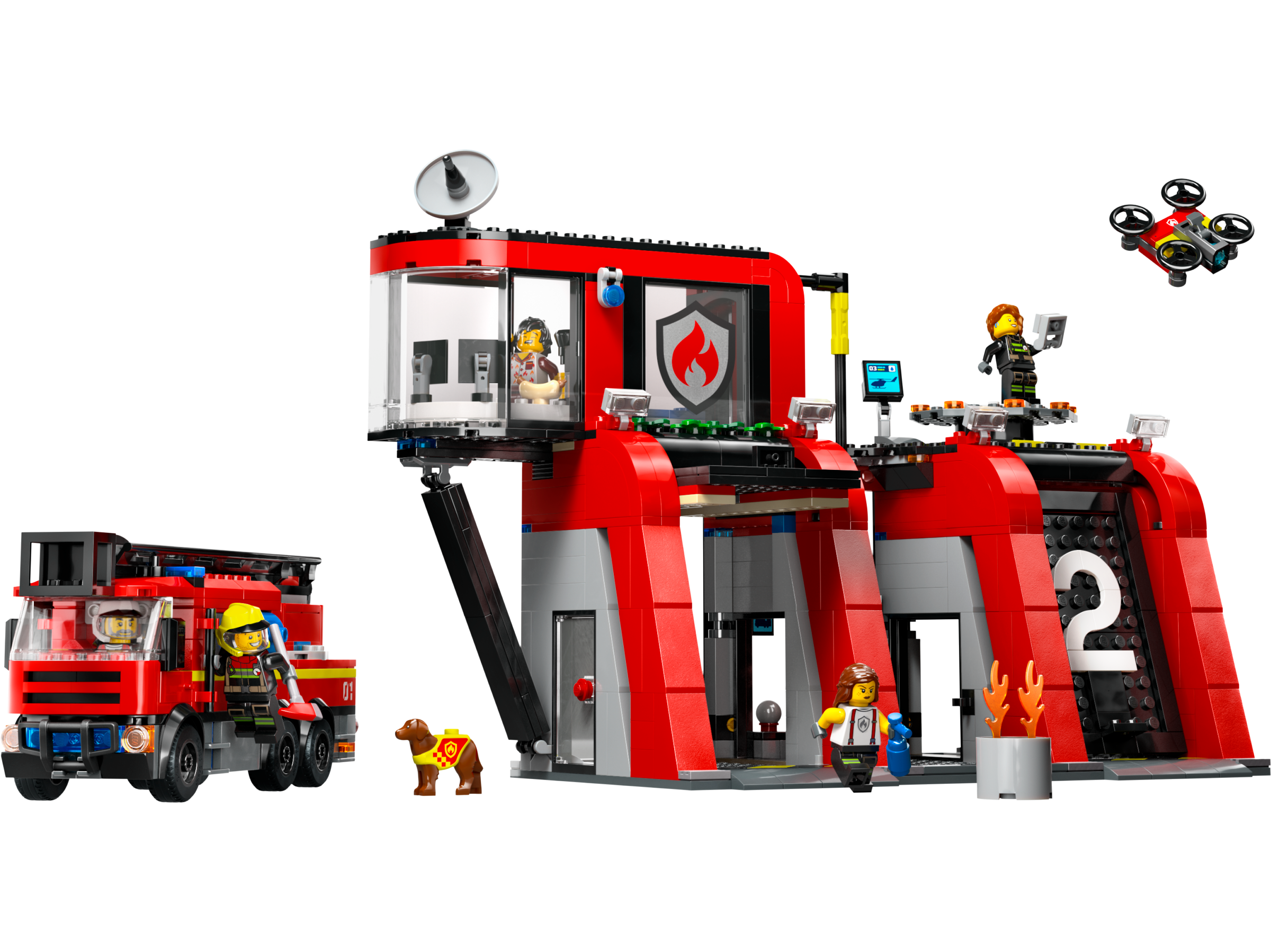 Main image of LEGO Fire Station with Fire Truck (60414-1)