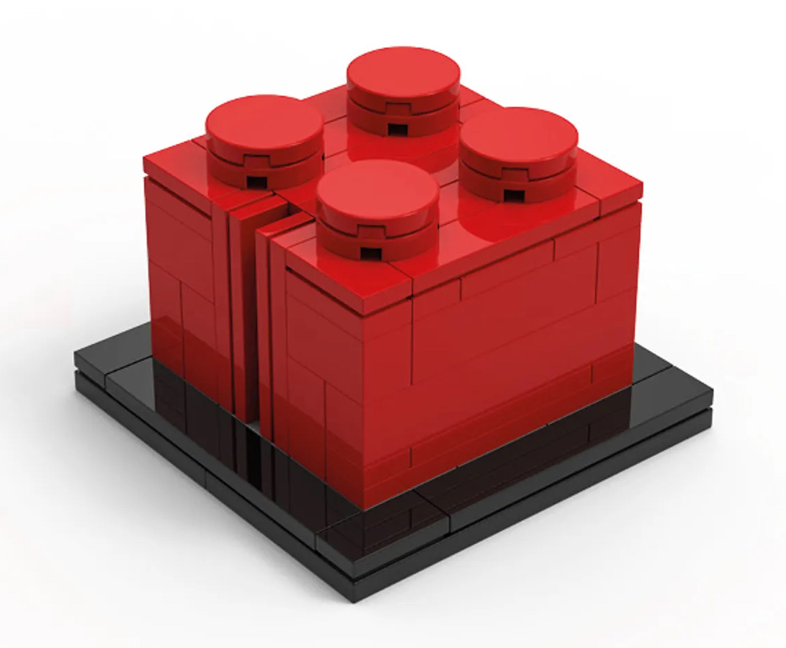 LEGO Buildable 2 x 2 Red Brick