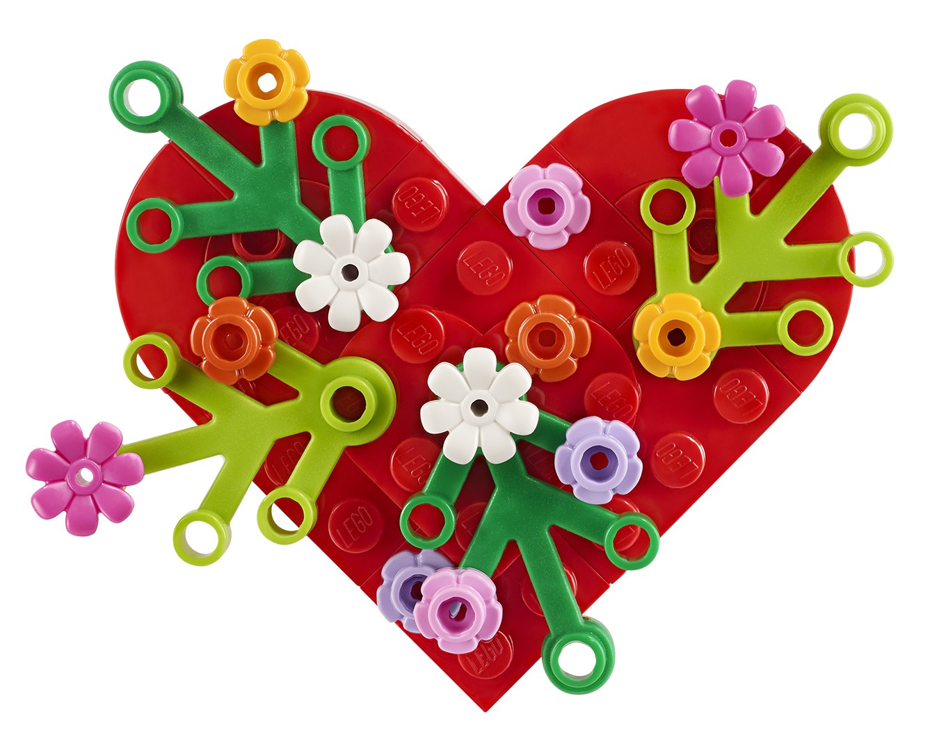 LEGO Heart Floral Display