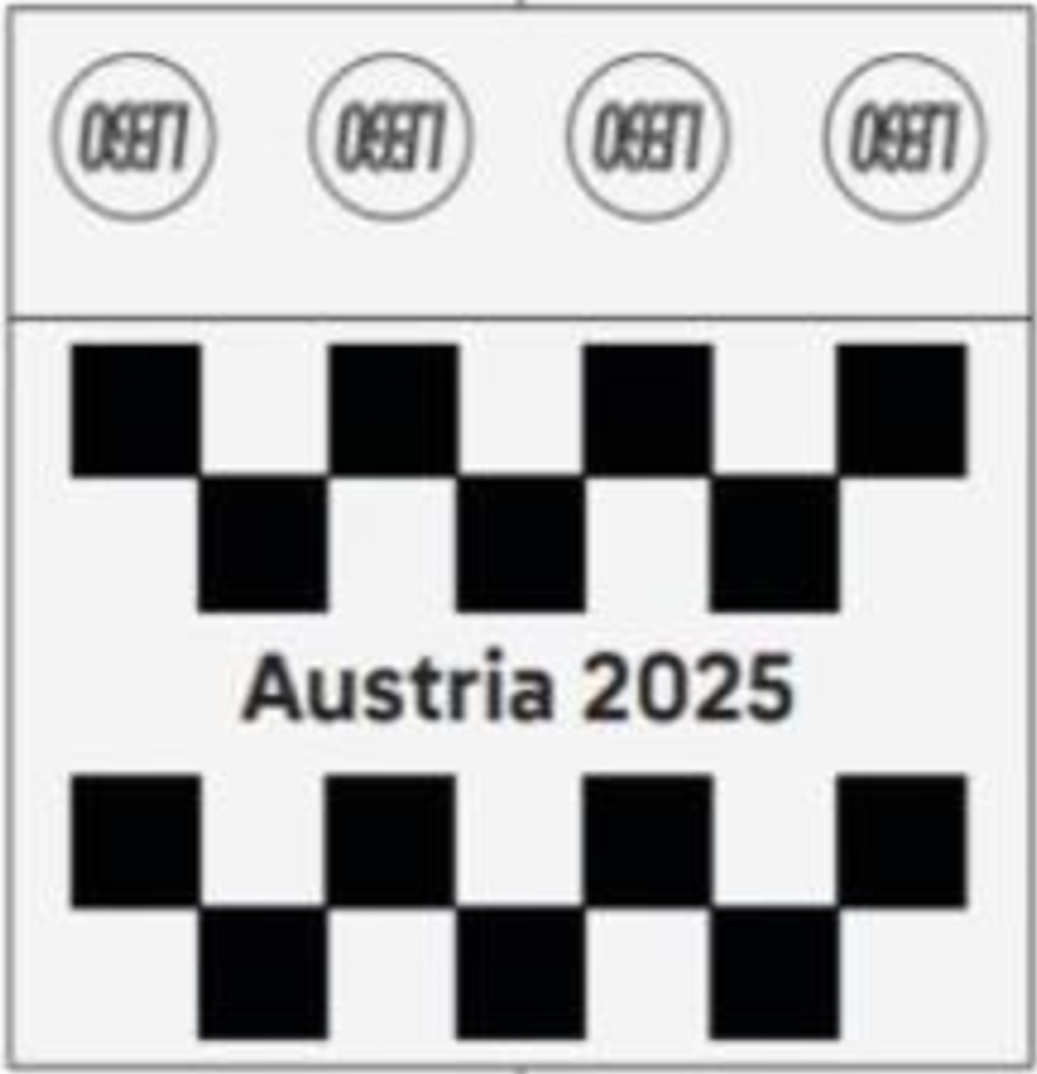 LEGO set 6597570-1 2025 Formula 1 Austrian Grand Prix Tile - Image 1