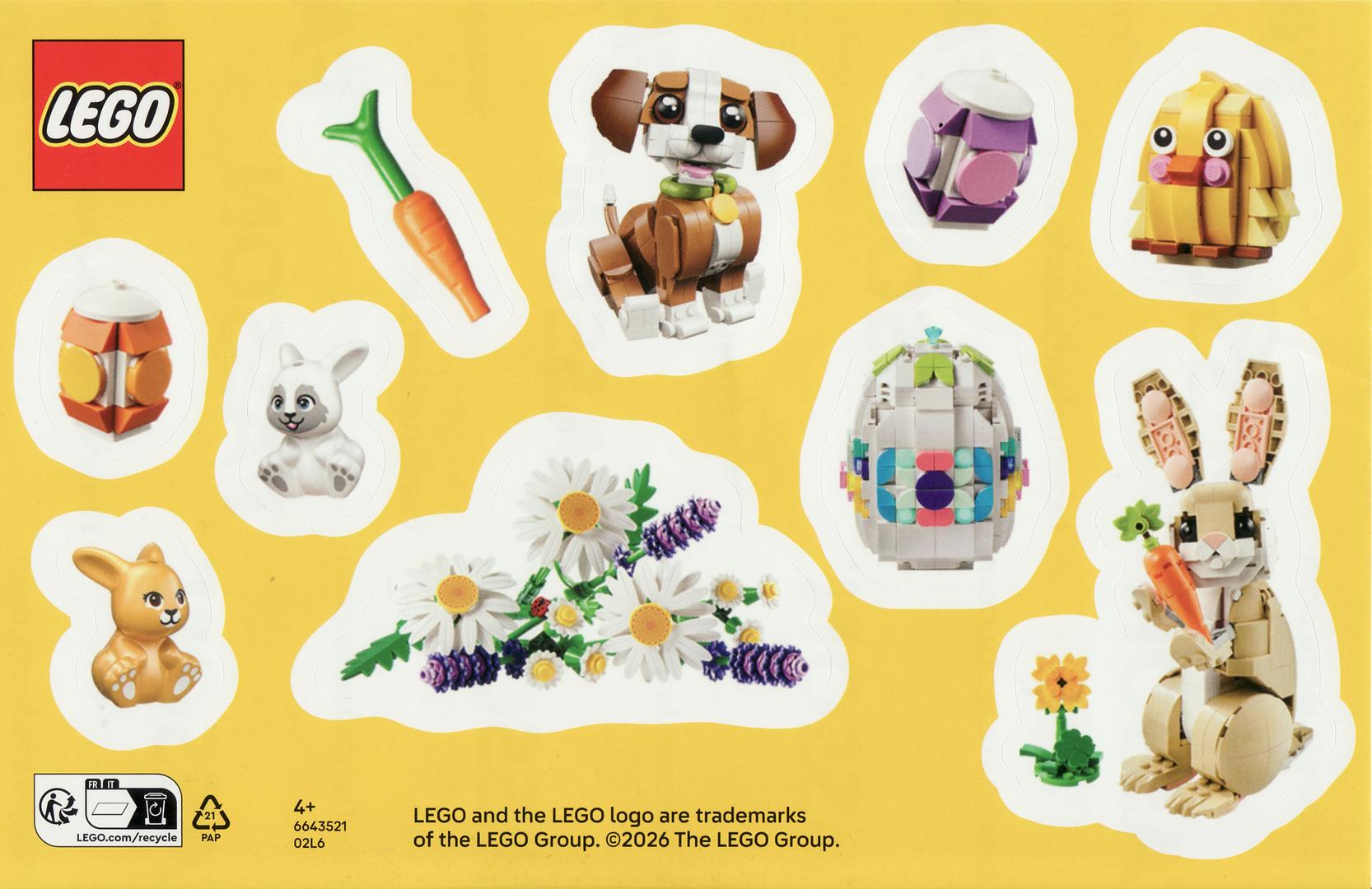 LEGO set 6643521-1 Easter Stickers - Image 1