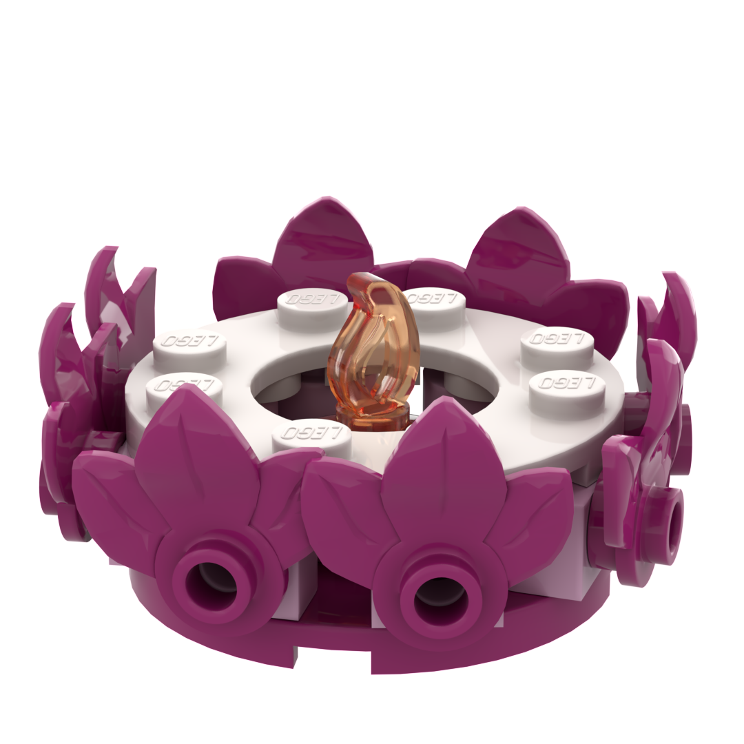 Magenta Flower Candle (6644896-1)