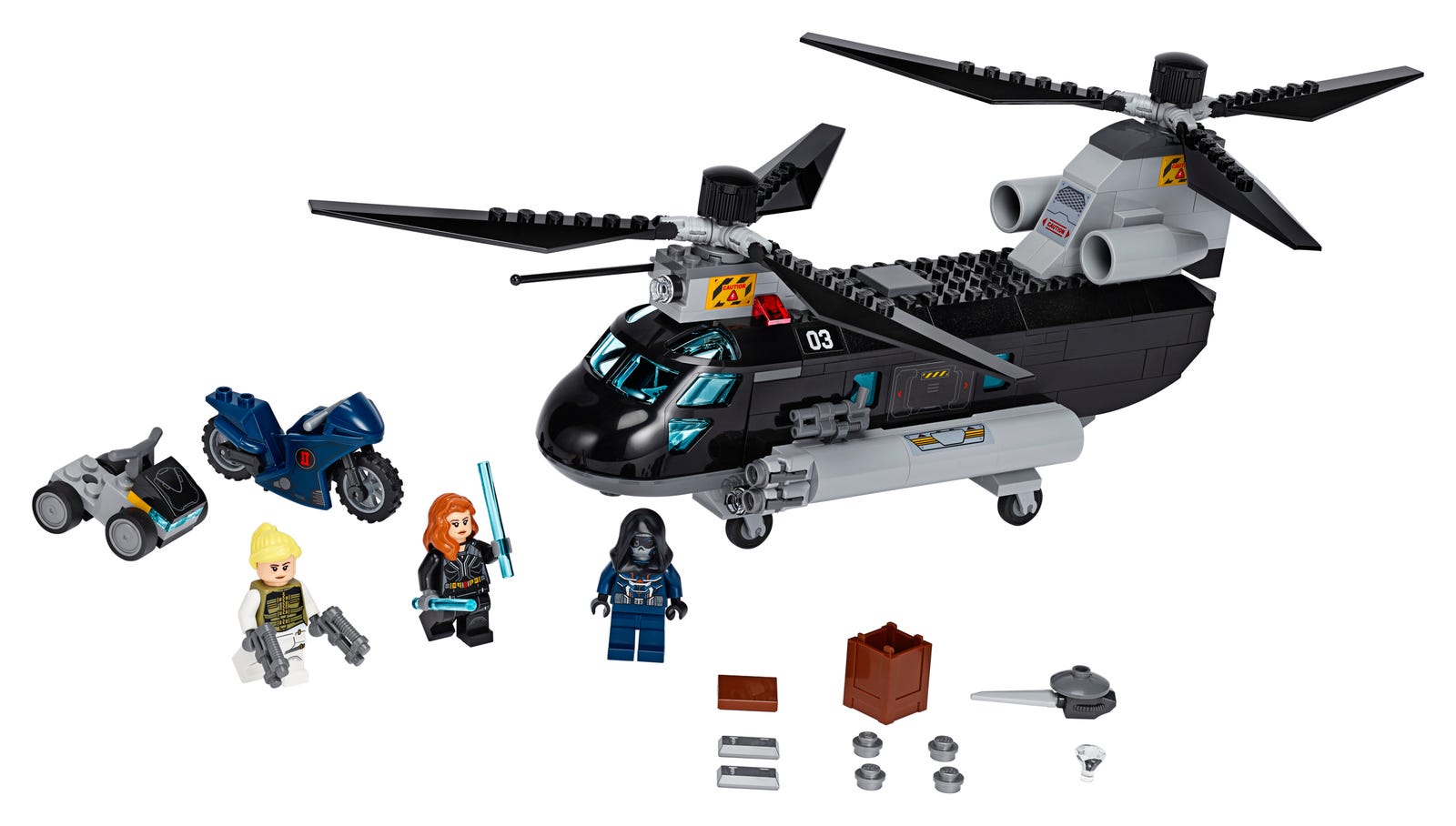 Main image of LEGO Black Widow's Helicopter Chase (76162-1)